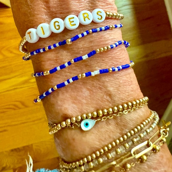 Ole Miss Sterling-silver Rebels bracelet + Set of 5 miyuki seed bead bracelets - Picture 11 of 11